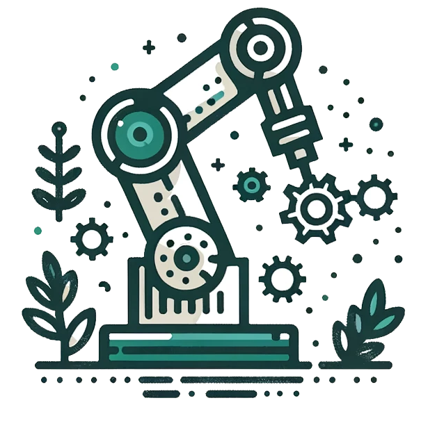 Robotic arms assembling products in a modern factory